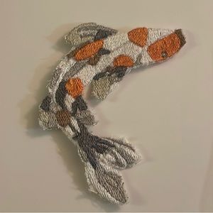 Koi fish iron on patch